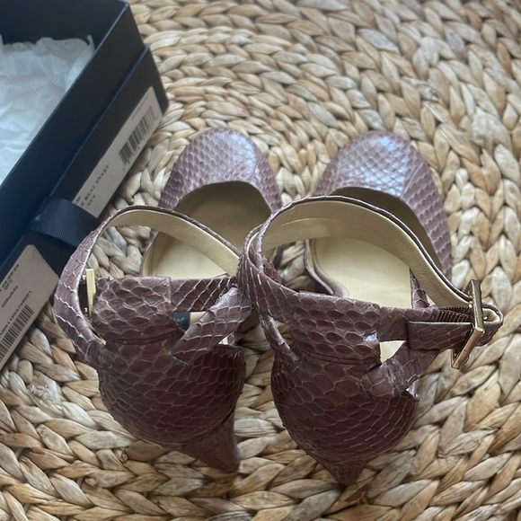 Very Sexy Vintage Rachel Zoe Python Print Stiletto Platform Heels in Rose Hue 🤩 - Picture 10 of 15